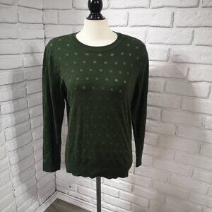 Karl Lagerfeld Ladies Size Large Dark Green Lightweight Sweater